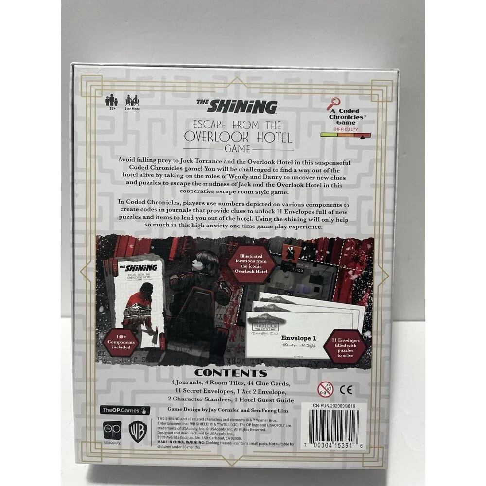 The Shining: Escape from the Overlook Hotel Game Stephen King Jack Torrence NEW
